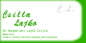 csilla lajko business card
